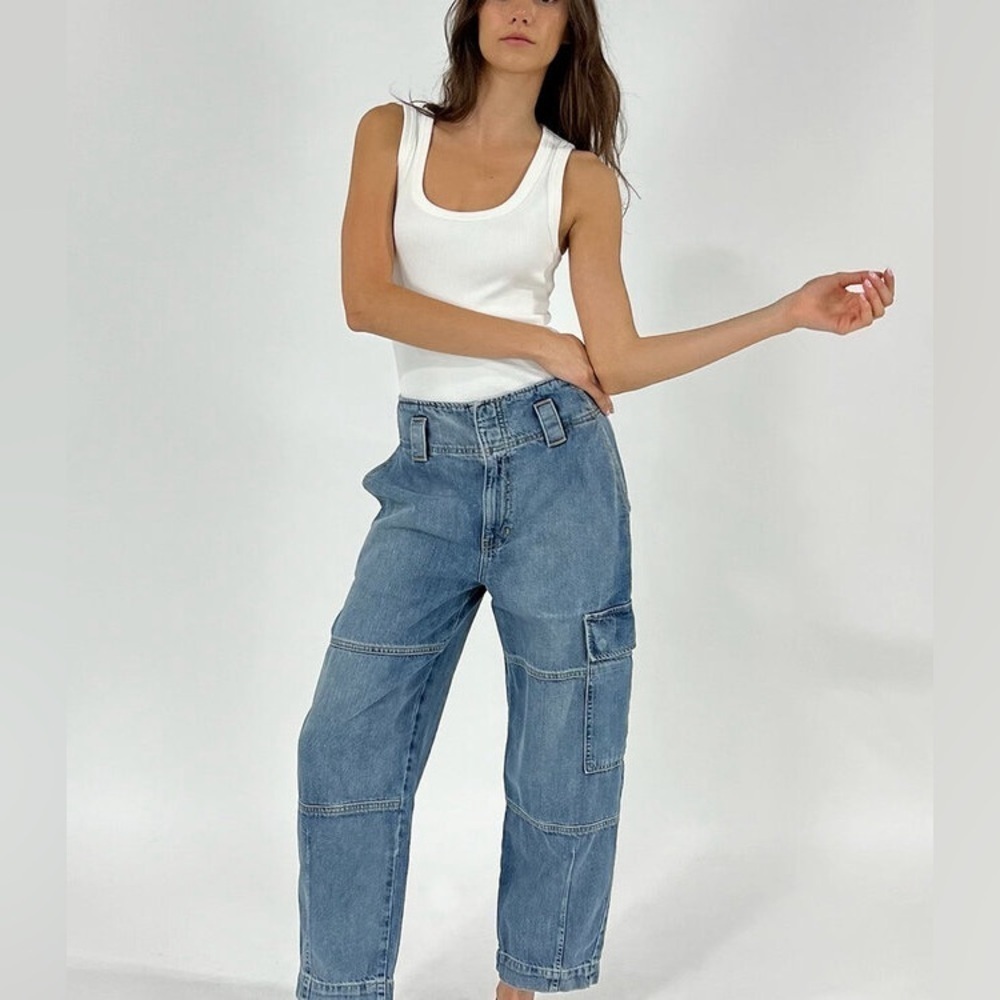 NEW! ETICA Juni Relaxed Barrel Cargo in North Shore 👖 SZ 28 NWT!! - Picture 9 of 10